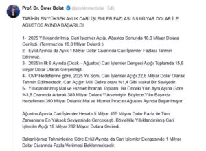 agustos ayinda cari islemler fazlasi tarih yazdi 2Egdc5ll.jpg